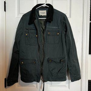 Tovar Green Jacket Faux Fur Neck - Medium